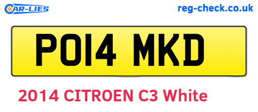 PO14MKD are the vehicle registration plates.