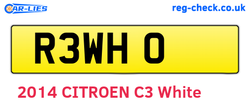 R3WHO are the vehicle registration plates.