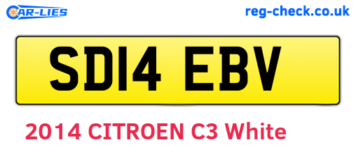 SD14EBV are the vehicle registration plates.