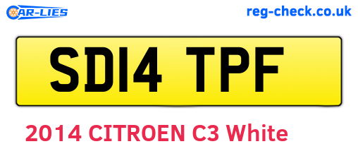 SD14TPF are the vehicle registration plates.