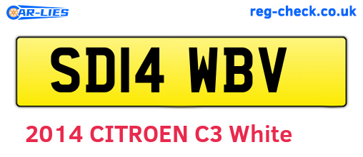 SD14WBV are the vehicle registration plates.
