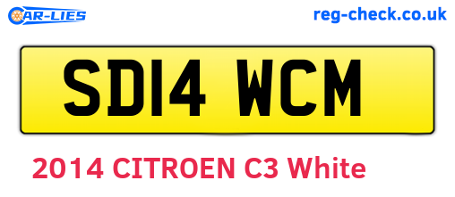 SD14WCM are the vehicle registration plates.