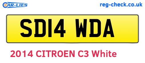 SD14WDA are the vehicle registration plates.