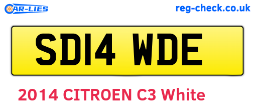 SD14WDE are the vehicle registration plates.