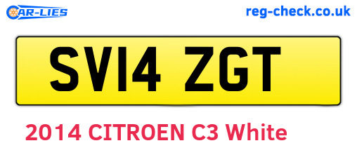 SV14ZGT are the vehicle registration plates.