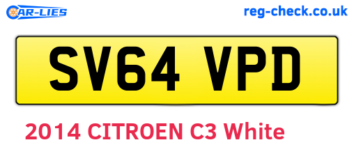 SV64VPD are the vehicle registration plates.