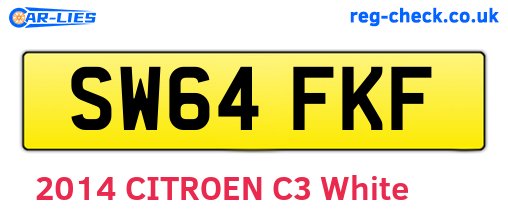 SW64FKF are the vehicle registration plates.
