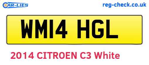 WM14HGL are the vehicle registration plates.