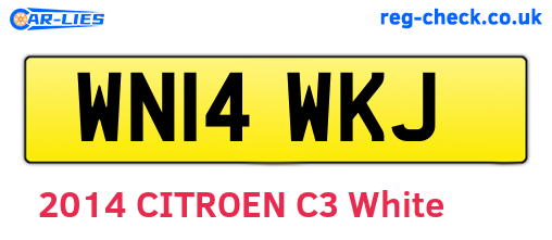 WN14WKJ are the vehicle registration plates.