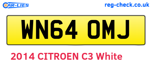 WN64OMJ are the vehicle registration plates.