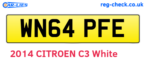 WN64PFE are the vehicle registration plates.