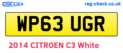WP63UGR are the vehicle registration plates.