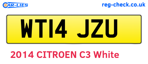 WT14JZU are the vehicle registration plates.