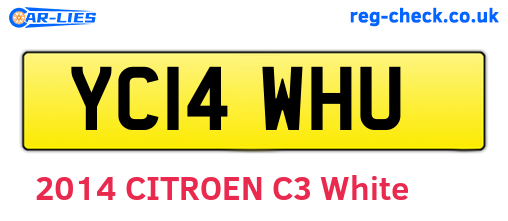 YC14WHU are the vehicle registration plates.