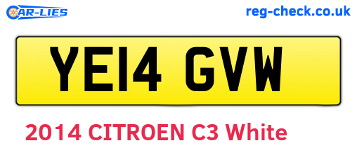 YE14GVW are the vehicle registration plates.