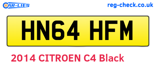 HN64HFM are the vehicle registration plates.