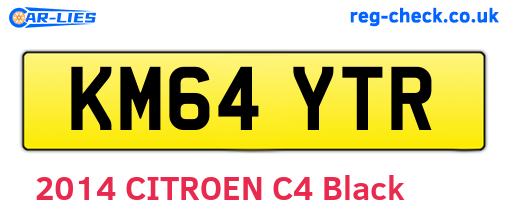 KM64YTR are the vehicle registration plates.