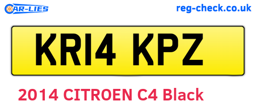 KR14KPZ are the vehicle registration plates.