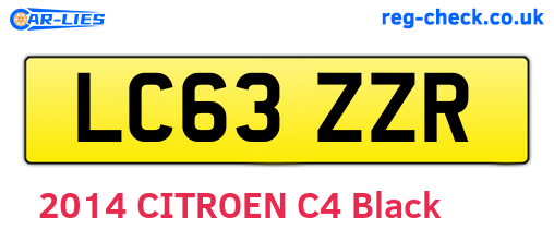 LC63ZZR are the vehicle registration plates.