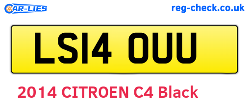 LS14OUU are the vehicle registration plates.