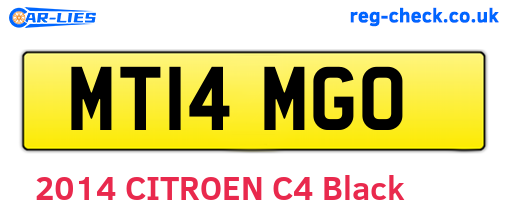 MT14MGO are the vehicle registration plates.