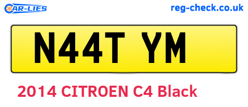 N44TYM are the vehicle registration plates.