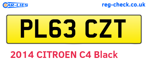 PL63CZT are the vehicle registration plates.