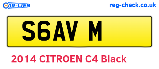 S6AVM are the vehicle registration plates.