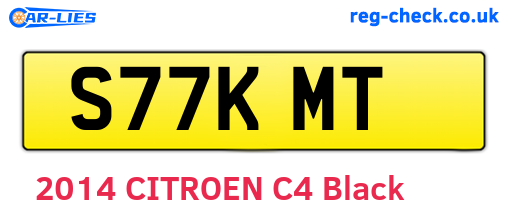 S77KMT are the vehicle registration plates.