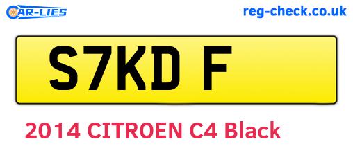 S7KDF are the vehicle registration plates.