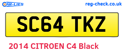 SC64TKZ are the vehicle registration plates.