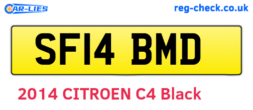SF14BMD are the vehicle registration plates.