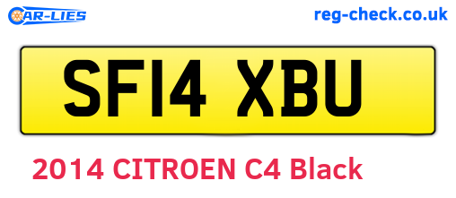 SF14XBU are the vehicle registration plates.