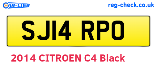 SJ14RPO are the vehicle registration plates.