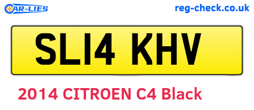 SL14KHV are the vehicle registration plates.
