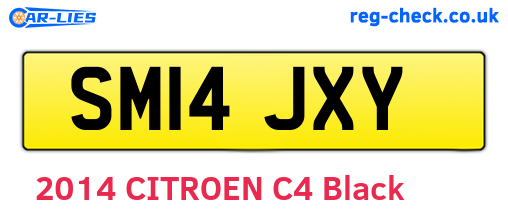 SM14JXY are the vehicle registration plates.