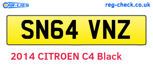 SN64VNZ are the vehicle registration plates.