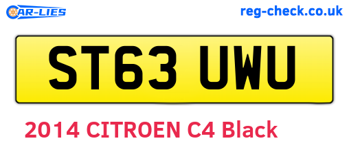 ST63UWU are the vehicle registration plates.