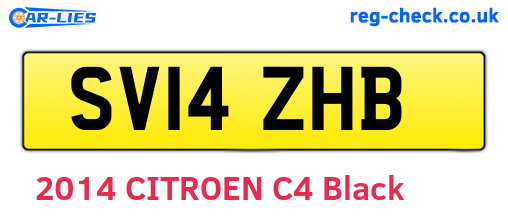 SV14ZHB are the vehicle registration plates.