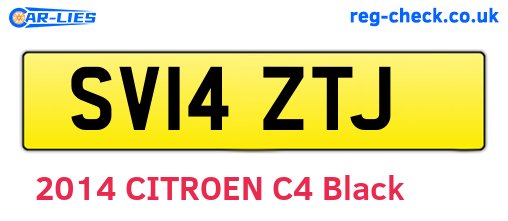 SV14ZTJ are the vehicle registration plates.