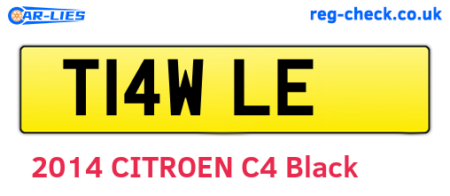 T14WLE are the vehicle registration plates.