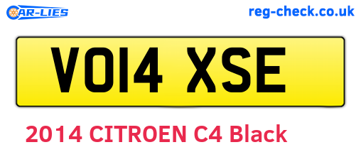 VO14XSE are the vehicle registration plates.