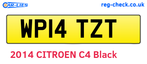 WP14TZT are the vehicle registration plates.