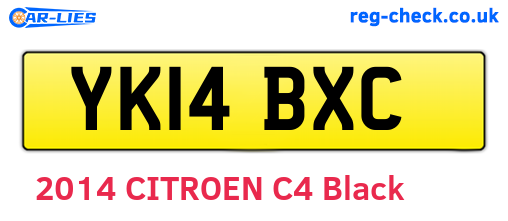 YK14BXC are the vehicle registration plates.