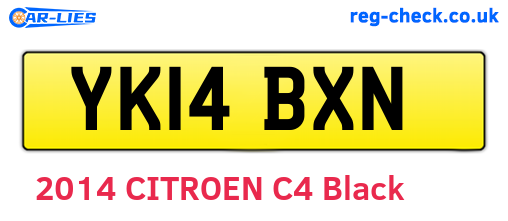 YK14BXN are the vehicle registration plates.