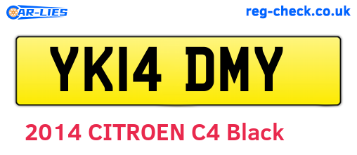 YK14DMY are the vehicle registration plates.