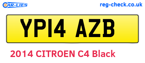 YP14AZB are the vehicle registration plates.