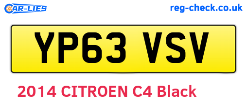 YP63VSV are the vehicle registration plates.