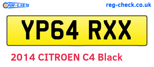 YP64RXX are the vehicle registration plates.
