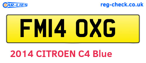 FM14OXG are the vehicle registration plates.